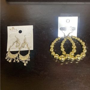 2 pair of fishhook earrings